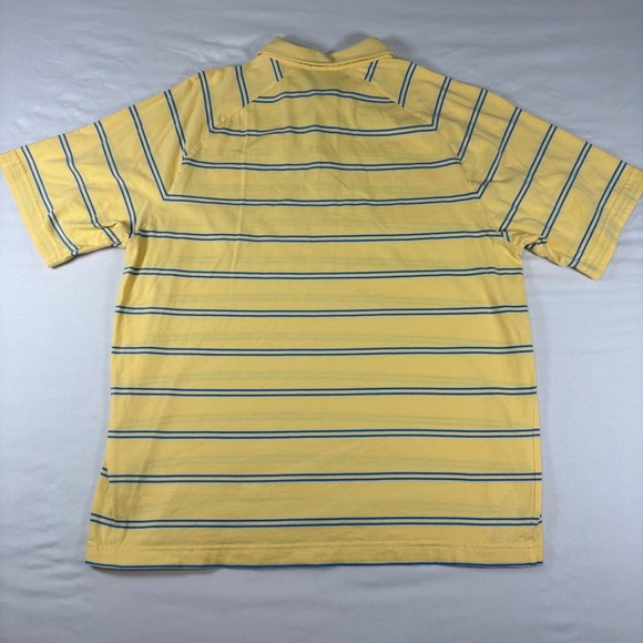 Brooks Brothers Polo Shirt Mens L Striped Yellow Cotton Short Sleeve Preppy - Picture 5 of 7
